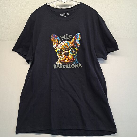 Other - Ikebana Graphic Tee Mosaic Bulldog 2XL Made In Barcelona